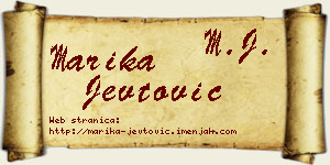 Marika Jevtović vizit kartica